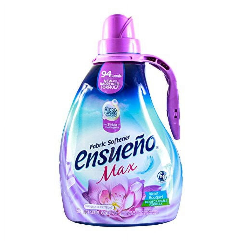 Ensueno? Max Violet Bouquet Fabric Softener 125 fl. oz. Jug (Pack of 18