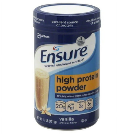 Ensure High Protein Powder Vanilla 1.7-Pound 19 Servings