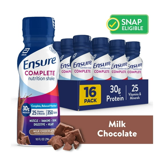Ensure COMPLETE Nutrition Shake, 30G Protein, Milk Chocolate, 10 fl oz, 16 Count