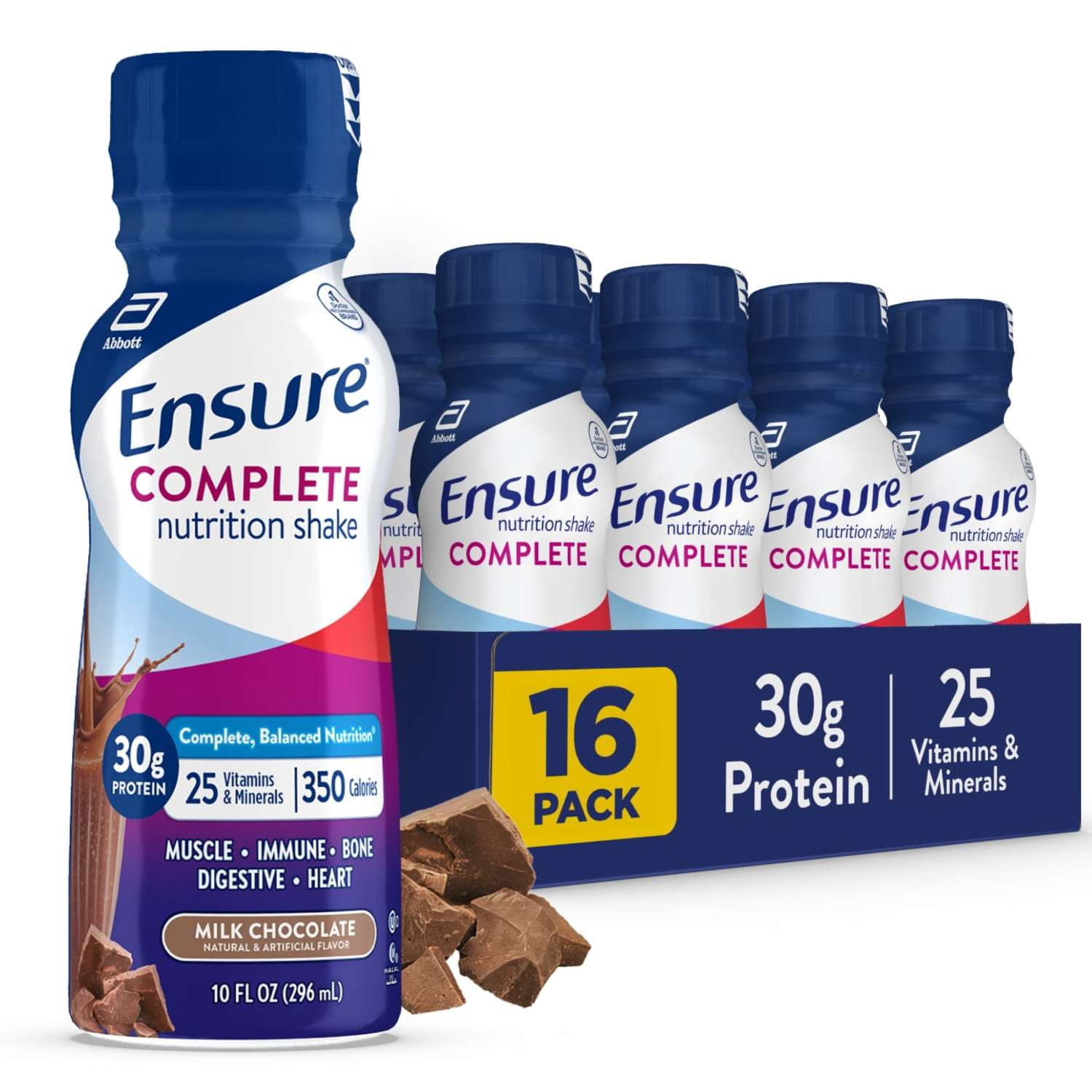Ensure COMPLETE Nutrition Shake, 30g Protein, Milk Chocolate, 10 fl oz—16 Pack