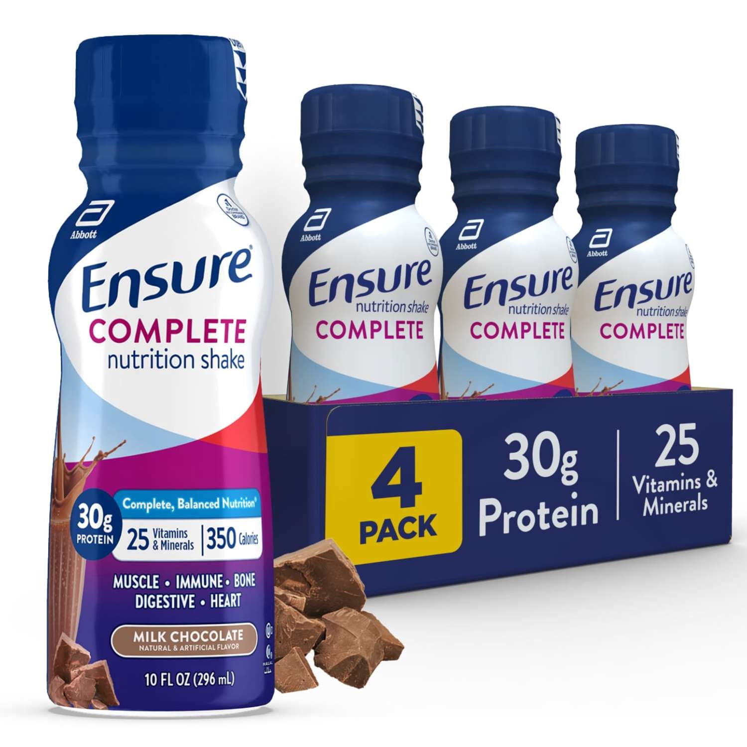 Ensure COMPLETE Nutrition Shake, 30g Protein, Milk Chocolate, 10 fl oz—4 Pack