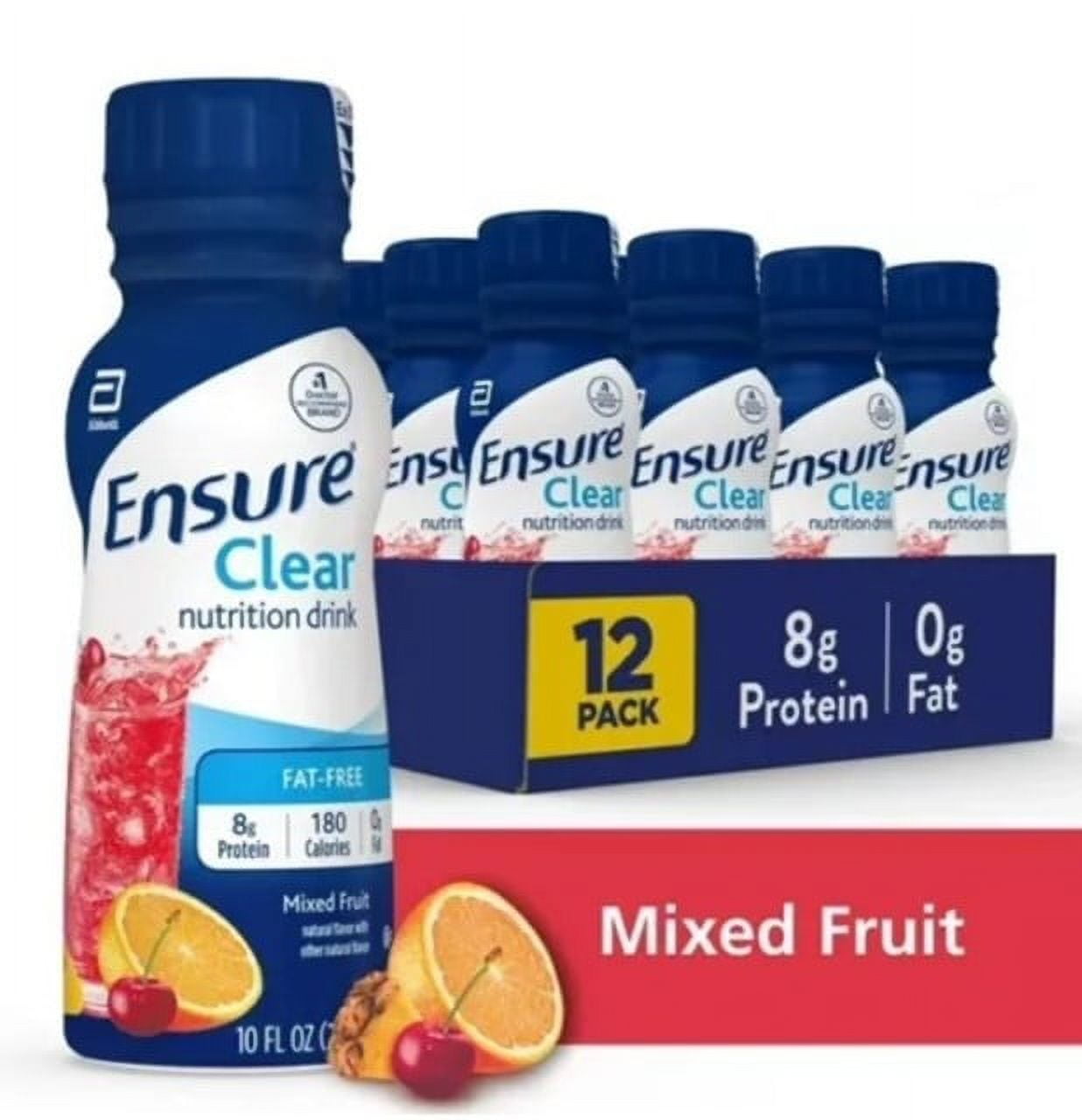 Ensure Clear LactoseFree Nutritional Drink, 0g Fat, 8g Protein, Mixed