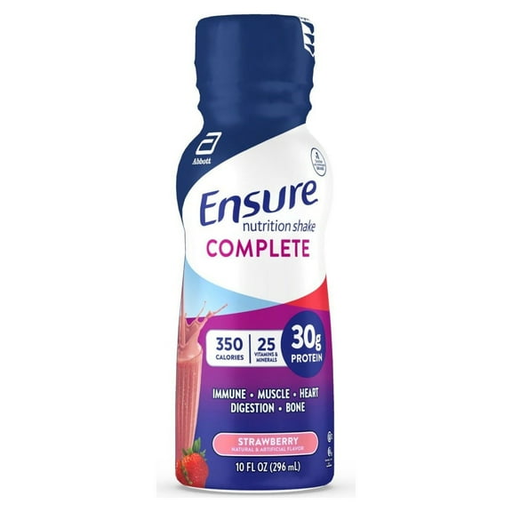 Ensure Complete Nutrition Shake, Strawberry, 10-ounce bottle (Sold as CS/16)