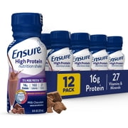 Ensure High Protein Nutrition Shake, Milk Chocolate, 8 fl oz, 12 Count