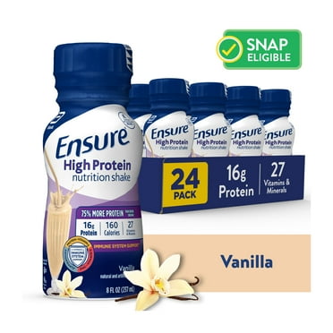 Ensure High Protein Nutrition Shake, Vanilla, 8 fl oz, 24 Count