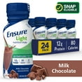 thumbnail image 1 of Ensure Light Nutritional Shake, 12g Protein, Milk Chocolate, 8 fl oz, 24 count, 1 of 11