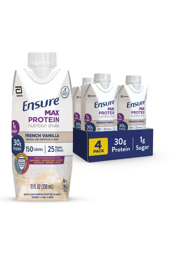 Max Protein Shake, 30g Protein, French Vanilla, 11 fl oz, 4 Pack