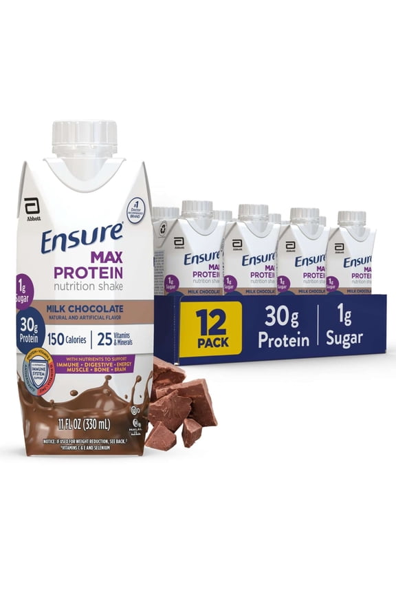 Max Protein Shake, 30g Protein, Milk Chocolate, 11 fl oz, 12 Pack