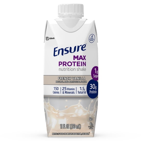 Ensure Max Protein Nutritional Shake French Vanilla Flavor 11 oz 12 Pack