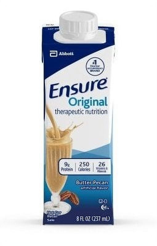 Ensure Original Butter Pecan 8 Ounce Recloseable Carton Abbott 64935 Case Of 24