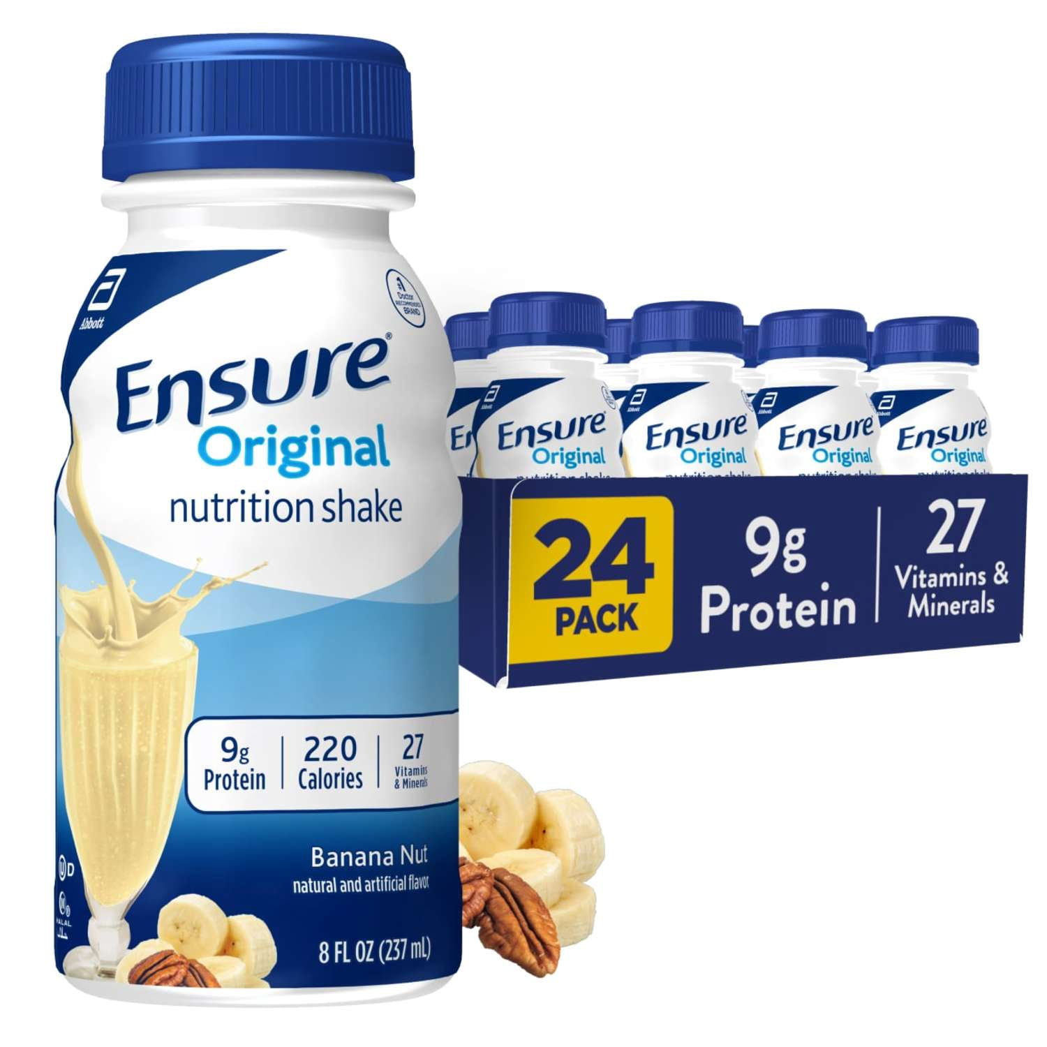 Ensure Original Meal Replacement Nutrition Shake, Banana Nut, 8 fl oz, 24 Count