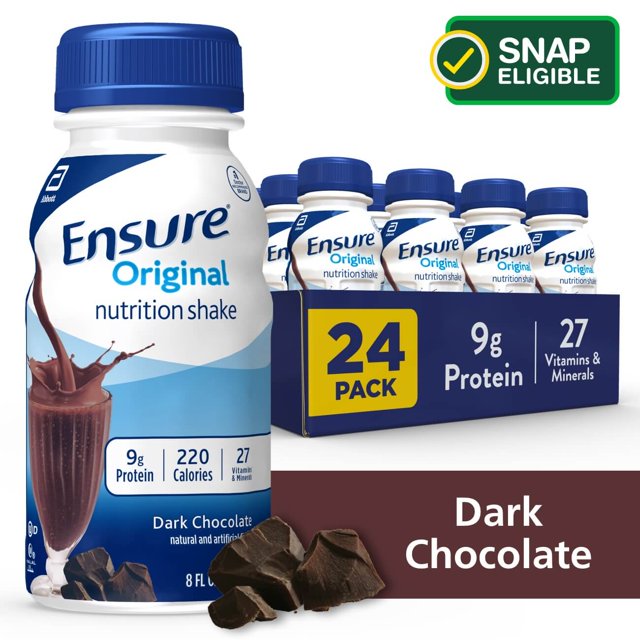 Ensure Original Meal Replacement Nutrition Shake, Dark Chocolate, 8 fl
