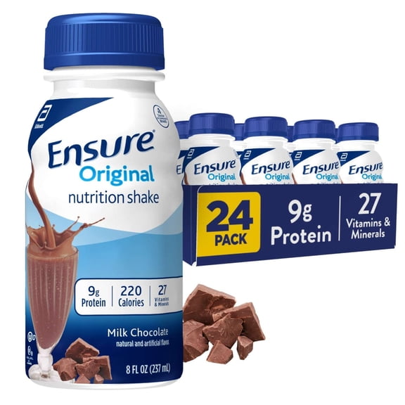Ensure Original Meal Replacement Nutrition Shake, Milk Chocolate, 8 fl oz, 24 Count