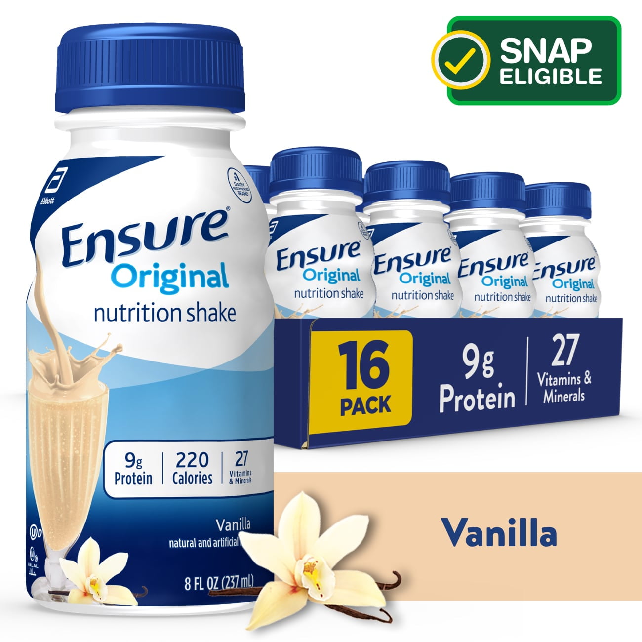 Ensure Original Meal Replacement Nutrition Shake, Vanilla, 8 fl oz