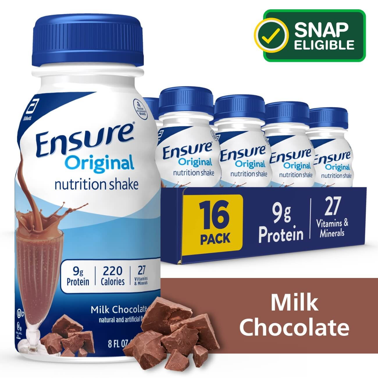 Ensure Original Milk Chocolate Nutrition Shake | 16 Pack