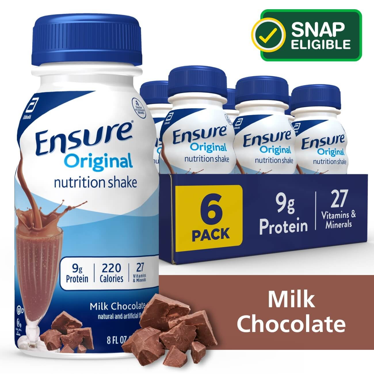 Ensure Original Milk Chocolate Nutrition Shake | Meal Replacement Shake | 6 Pack Ensure Original Milk Chocolate Nutrition Shake | Meal Replacement Shake | 6 Pack
