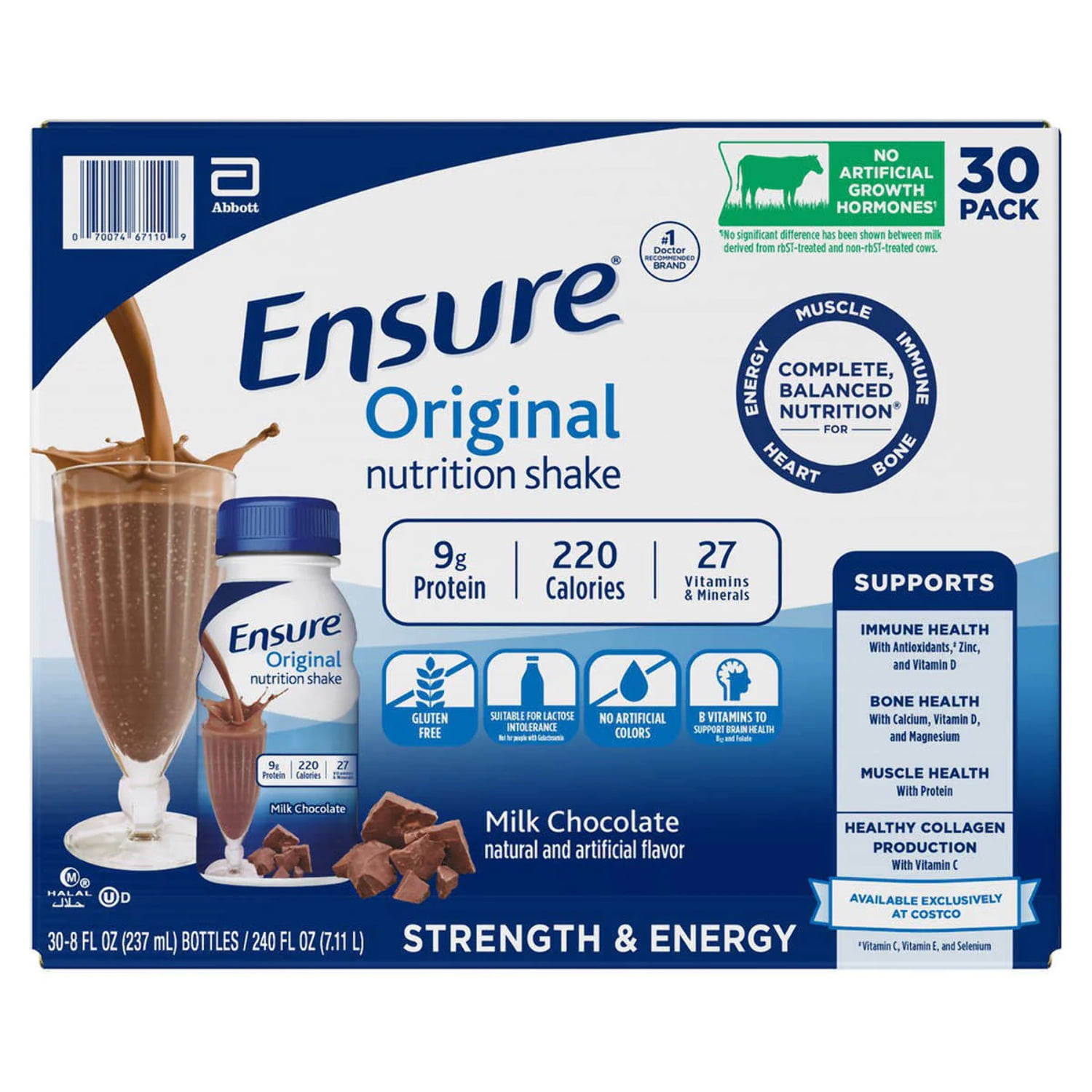 Ensure Original Nutrition Shake, 8 fl. oz, 30pack, Milk Chocolate
