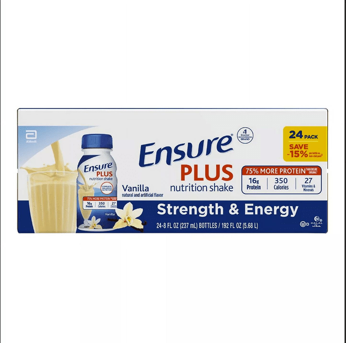 Ensure Original Nutrition Shake, Small Meal Replacement Shake, Vanilla