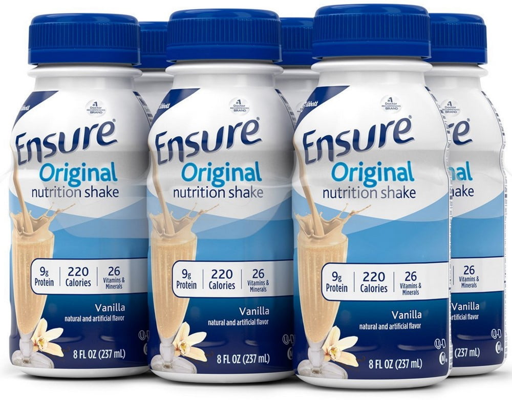 Ensure Original Nutrition Shake, Vanilla 8 oz, 6 ea (Pack of 2)