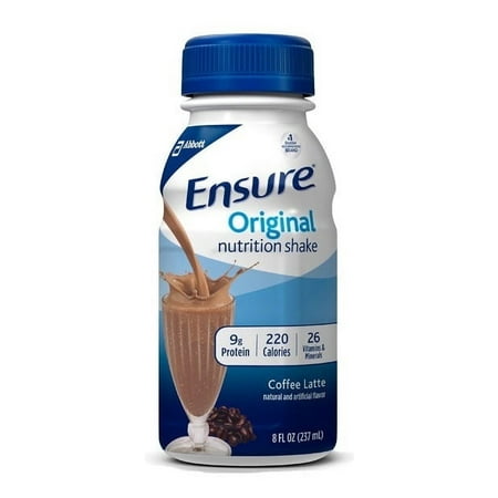 Ensure Original Nutrition Shakes, Coffee Latte, 8 oz Bottles - Pack of 6
