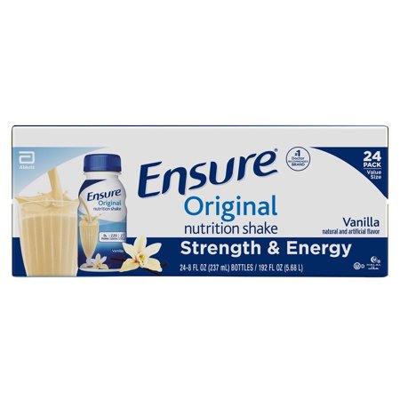 Ensure Original Nutrition Meal Replacement Shakes, Vanilla, 24 Pk, 8 Fluid Ounce