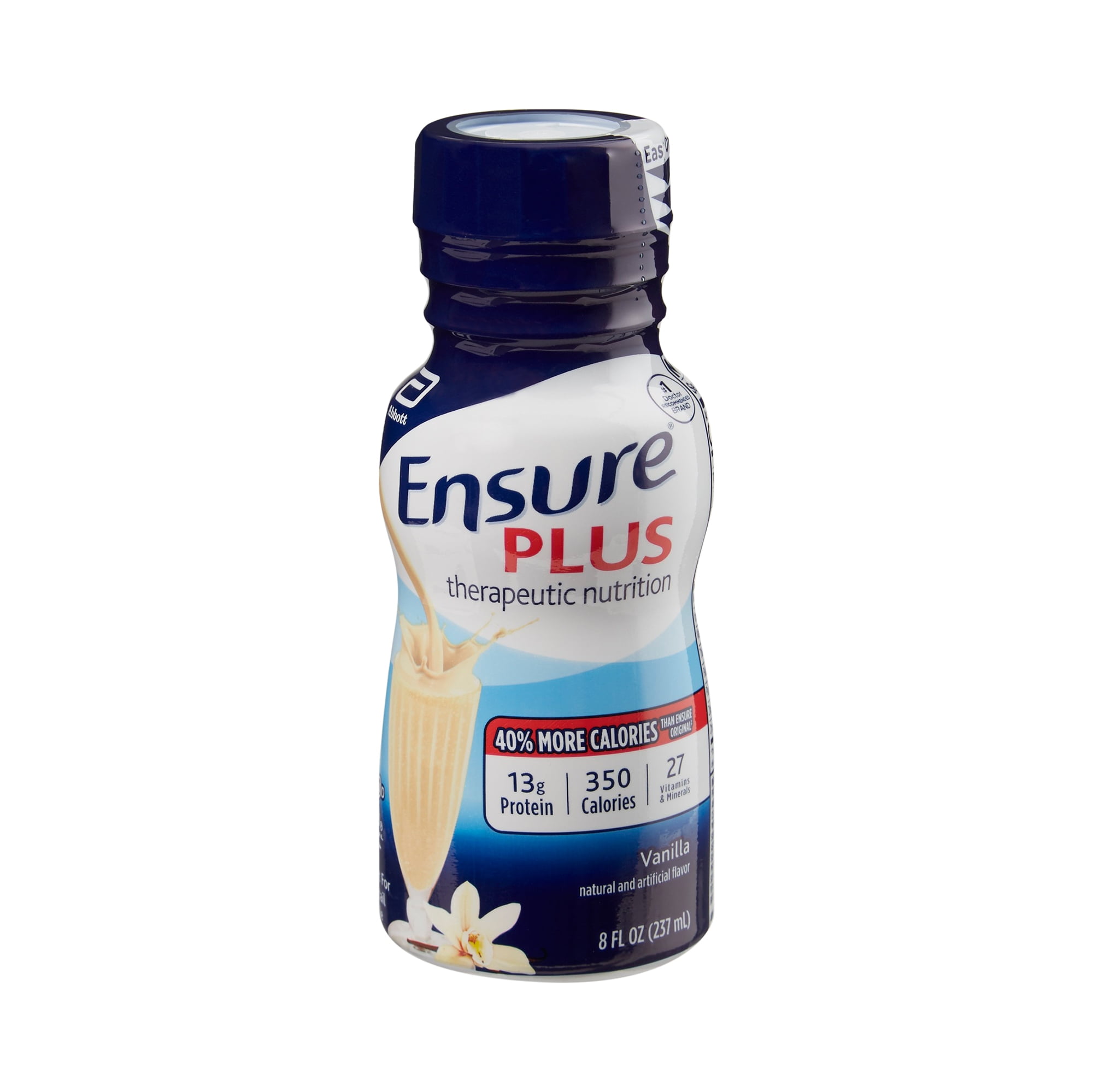 Abbott Ensure Plus Therapeutic Nutrition Shake, Vanilla 8 oz Bottle
