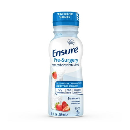 Ensure Pre-Surgery, Clear Carbohydrate Drink, Strawberry, 10 FL OZ, 4 Count