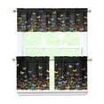 thumbnail image 1 of Ent Butterfly Kitchen Curtains and Valances Set - 3 Piece Kitchen Curtains Sets with Valance for Windows Rod Pocket Machine Washable Kitchen Decor Decorations (54"x18"+2x27.5"x24"), 1 of 6