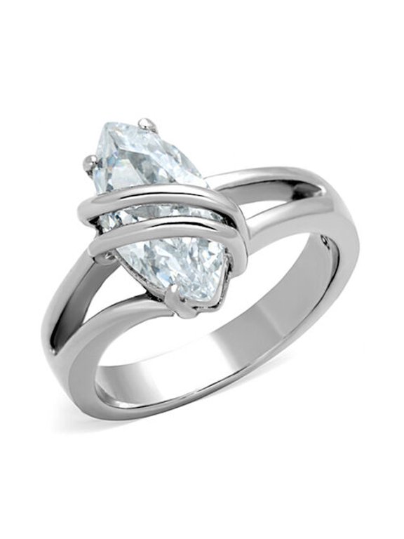 Entangle Wire CZ - Wedding Engagement Ring - Women Commitment Promise Ring Band