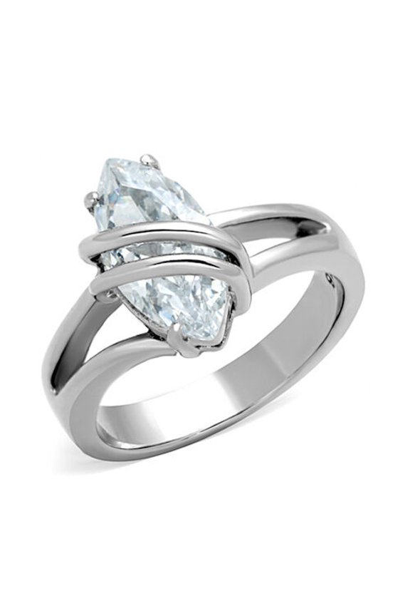 Entangle Wire CZ - Wedding Engagement Ring - Women Commitment Promise Ring Band