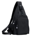 thumbnail image 1 of Entchin Crossbody Sling Bag for Men Women, Small Backpack Lightweight Chest Bag, Casual Day Pack Black, 1 of 7