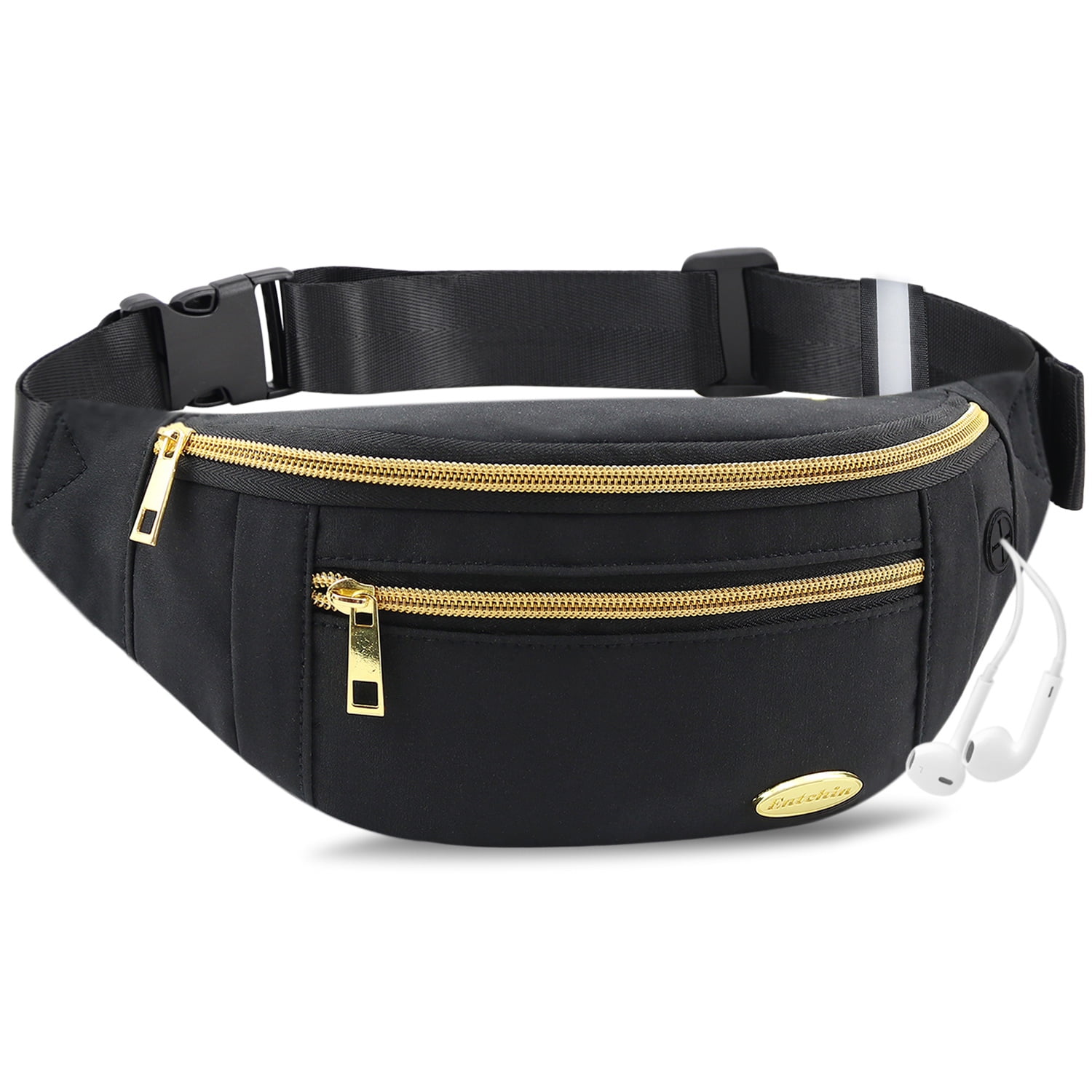 Entchin Fanny Pack for Women Water Resistant Waist Pack Faster Buckle