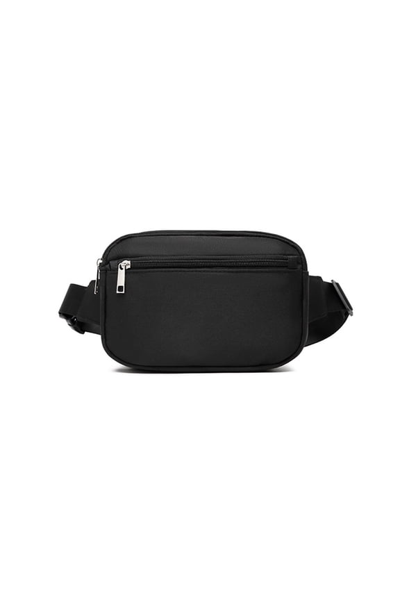 Waterproof Fanny Pack for Women Men Teens - Lightweight Nylon Crossbody Waist Bag, Adjustable Strap,Black