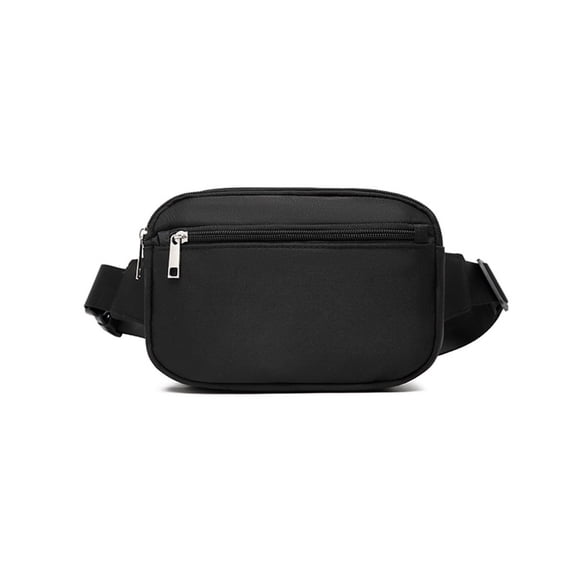 Entchin Waterproof Fanny Pack for Women Men Teens - Lightweight Nylon Crossbody Waist Bag, Adjustable Strap,Black