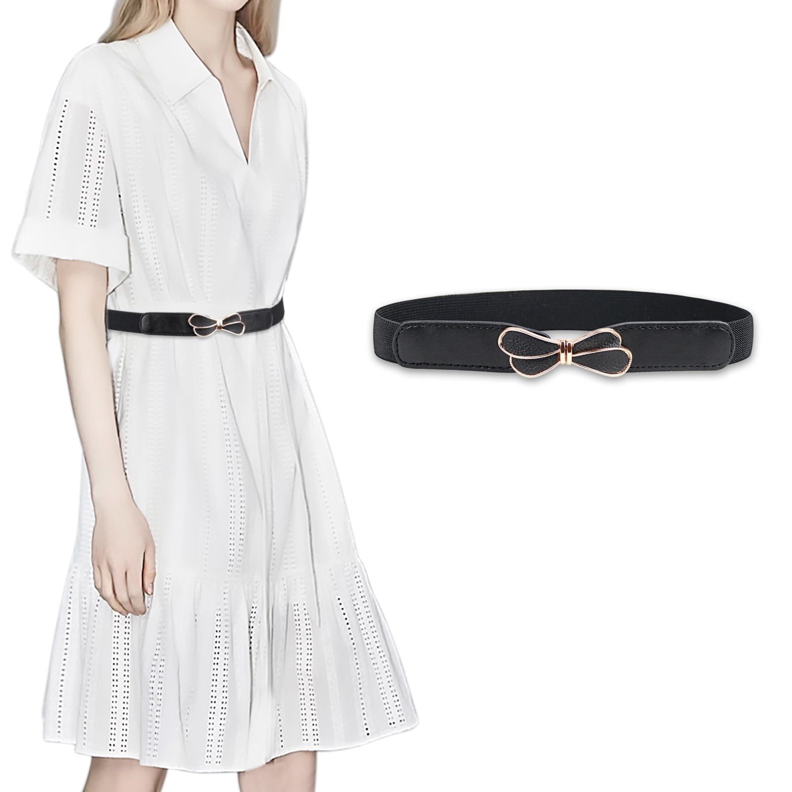 Entchin No Buckle Elastic Stretch Belts for Women Girl, Waistband Strap