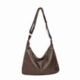 thumbnail image 1 of Entchin Slouchy Hobo Bag for Women, PU Leather Crossbody Shoulder Purse with Adjustable Strap, Soft Vegan Leather Handle Handbag, Casual Everyday Travel Work Bag,Coffee, 1 of 6