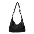 thumbnail image 1 of Entchin Slouchy Hobo Bag for Women, PU Leather Crossbody Shoulder Purse with Adjustable Strap, Soft Vegan Leather Handle Handbag, Casual Everyday Travel Work Bag,Black, 1 of 6