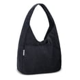 thumbnail image 1 of Entchin Women Hobo Bag Black Senior Corduroy Handbag Shoulder Purse for College Student Worker,Adult Tote Bag, 1 of 7