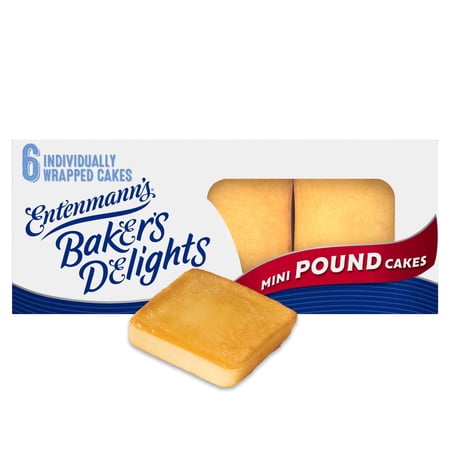 Entenmann,S Minis Pound Cakes, Box Of Snack Cakes, 9.25 Oz, 6 Count.