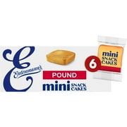 Entenmann's Butter Pound Cakes, 6 packs, Mini Pound Cakes, 9.25 oz Box