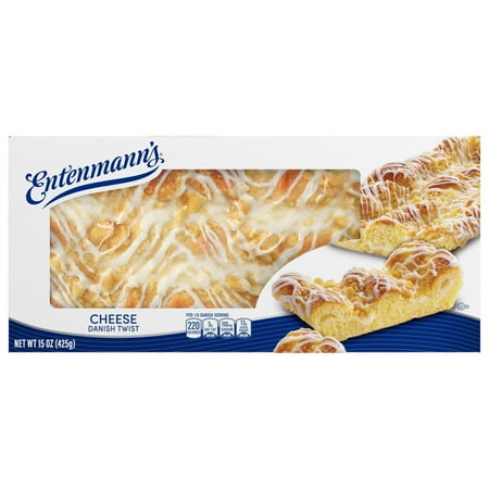 Entenmann's Cheese Danish Twist, 15 oz, Danishes, Carton