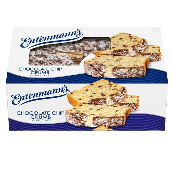 Entenmann's Chocolate Chip Crumb Loaf Cake, 13.5 oz, Chocolate Chip Loaf Cake, Box