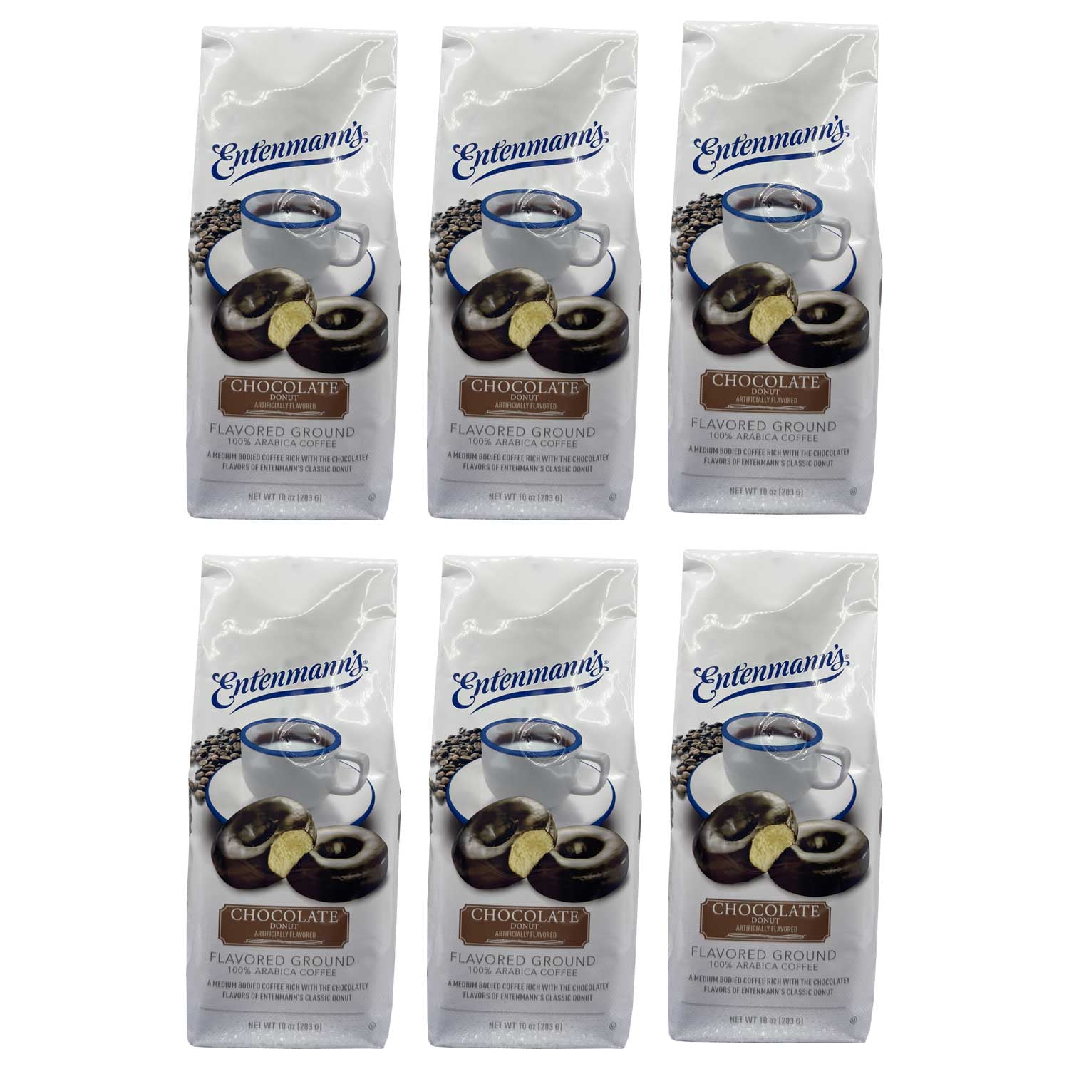 Entenmann's Chocolate Donut Flavored Ground Coffee 6 x 10 oz Bags