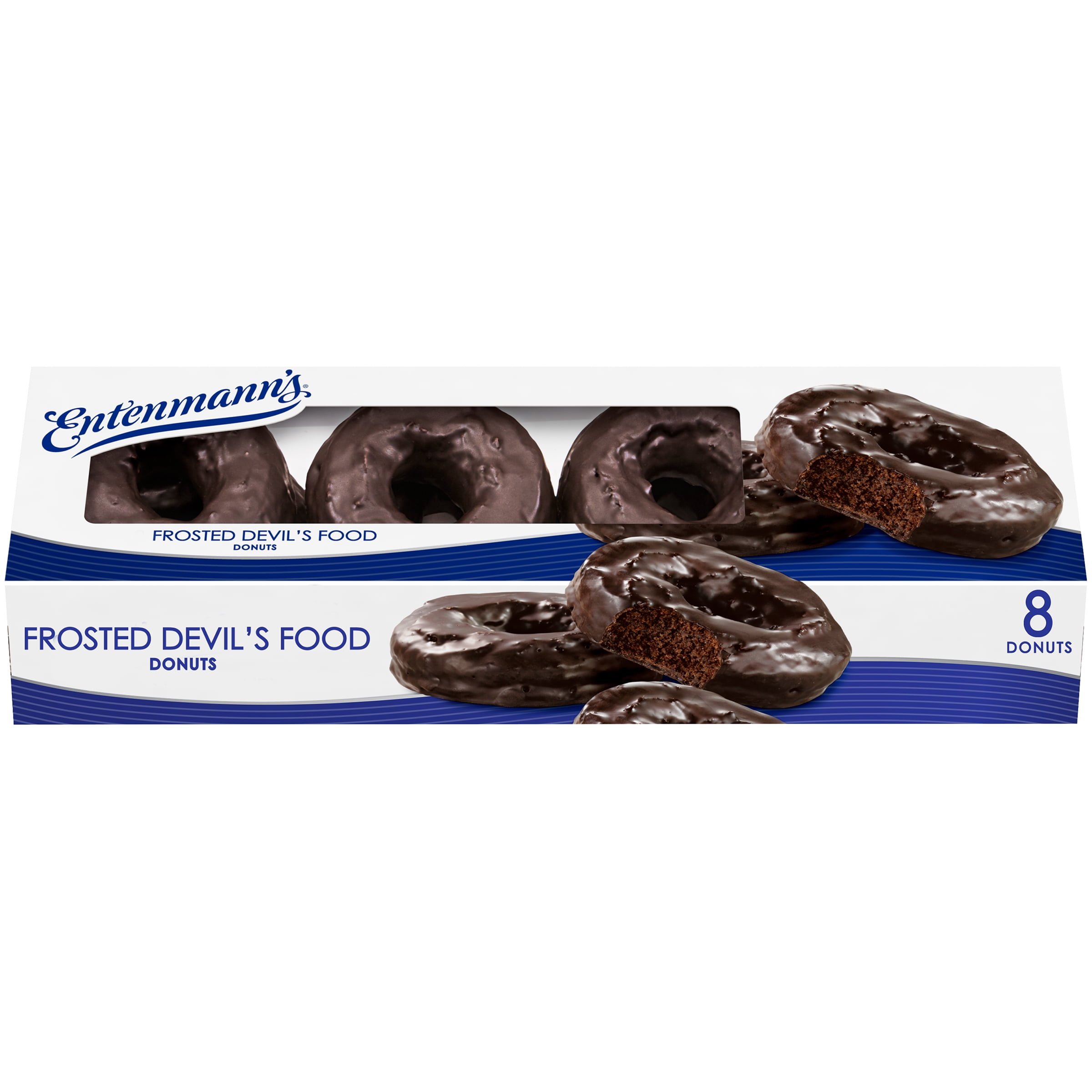 Entenmann's Frosted Devil's Food Donuts, 8 Count Box