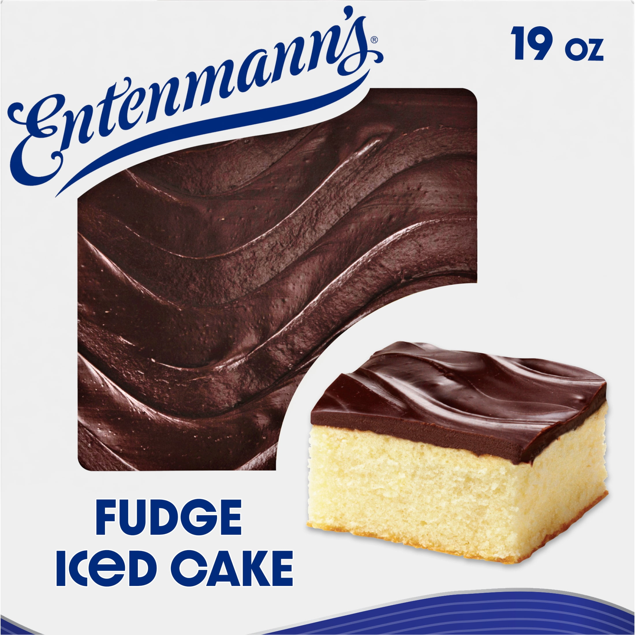 Entenmann's Fudge Iced Golden Cake, 19 oz, Iced Cake, Box