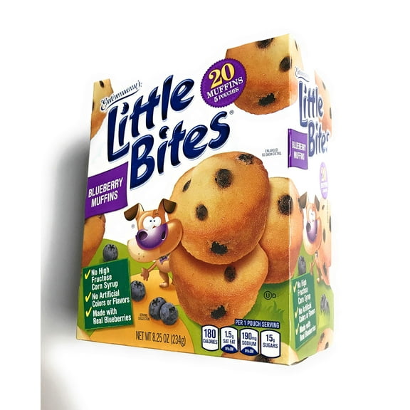 Entenmann's Little Bites Blueberry Muffins, 8.25 Oz, 20 Count