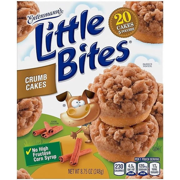Entenmann's Little Bites Crumb Cake Mini Muffins, 5 Pouches, 8.75 Oz