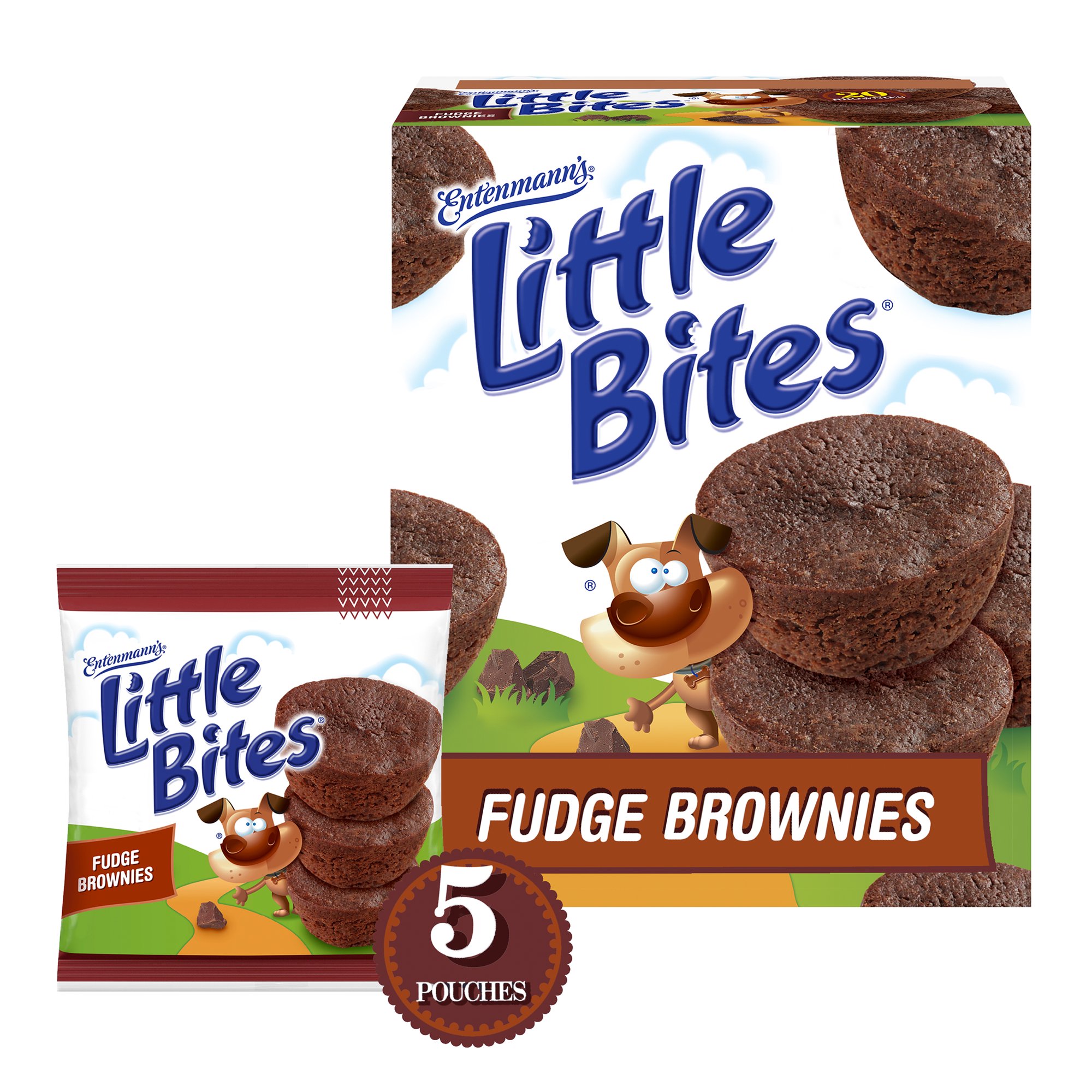Entenmann’s Little Bites Fudge Brownies, 5 Pouches per Box