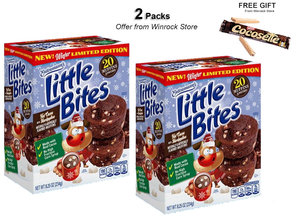 Entenmann's Little Bites Hot Cocoa with Marshmallow Mini Muffins 8.25 oz. (2 Pack)