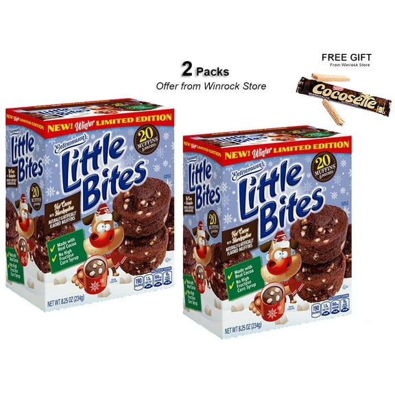 Entenmann's Little Bites Hot Cocoa with Marshmallow Mini Muffins 8.25 oz. (2 Pack)